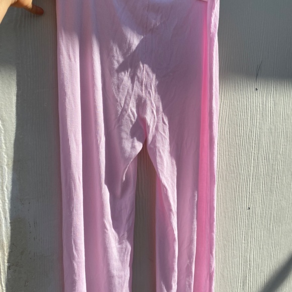 Skims lounge pant lace trim pink ribbed size small - Picture 9 of 12